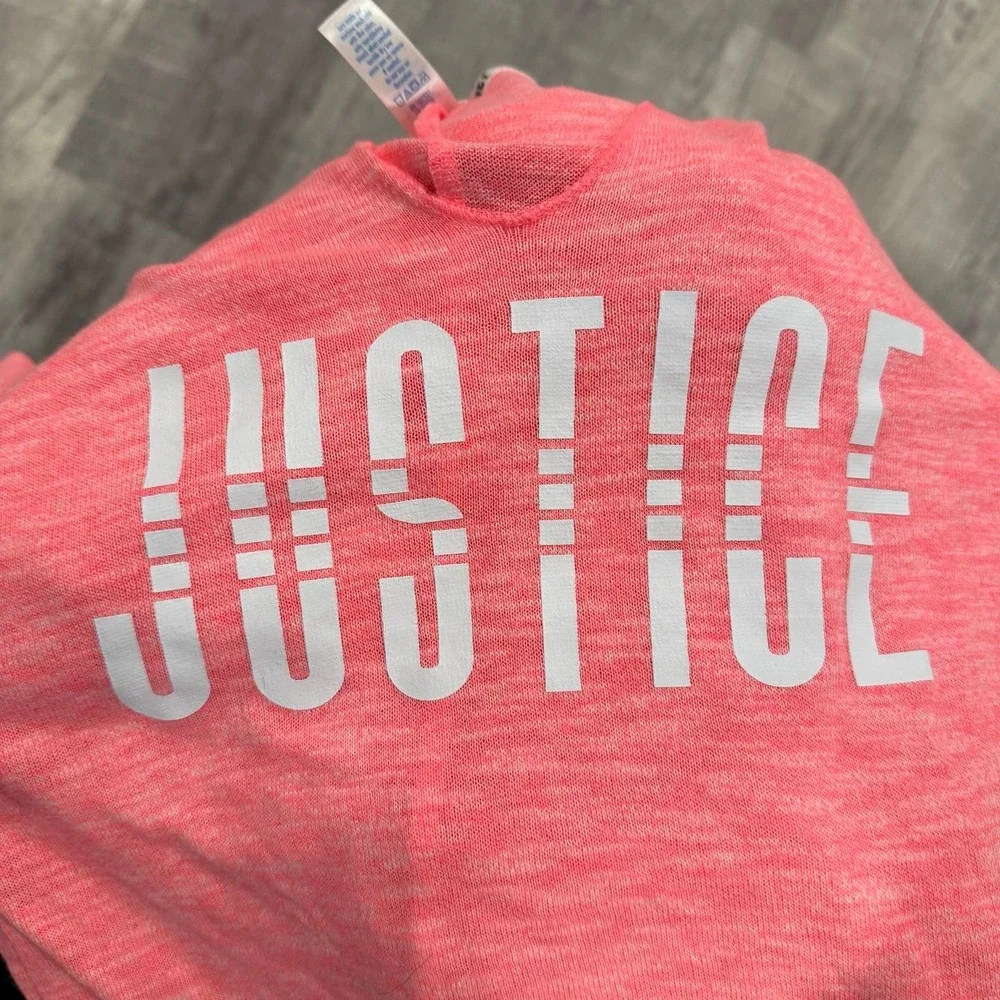 Justice Girls Size 12‎ Lightweight Hoodie Pink Cute